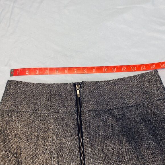 Banana Republic Tweed Wool Blend Lined Pencil Zip Skirt Gray Preppy Office Sz 8 - Picture 8 of 11